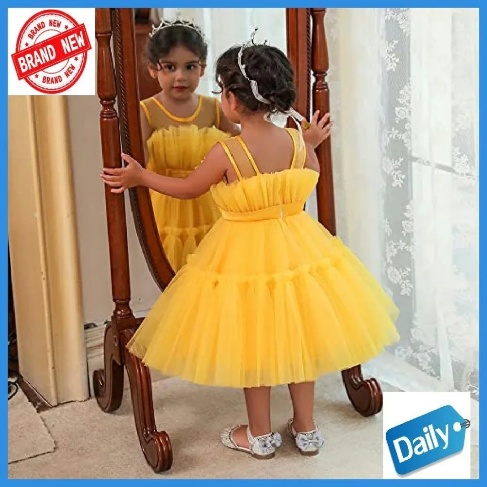 Baby Girls Lace Tutu Gown 12M-6T Wedding Party Christmas Dress